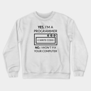 I Write Code Crewneck Sweatshirt